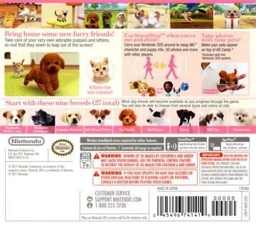 Nintendogs   Cats - Toy Poodle & New Friends (Cn) box cover back